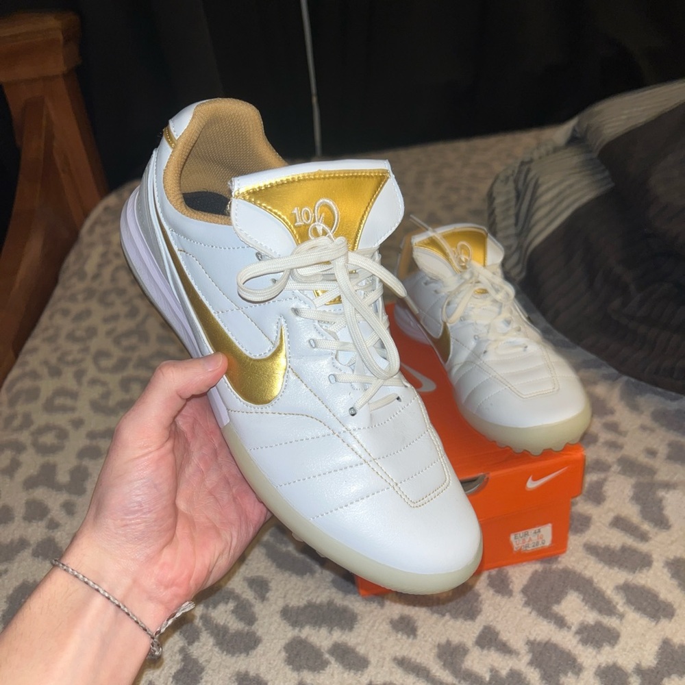 Nike Tiempo Legend FG and Gold Athletic shoes